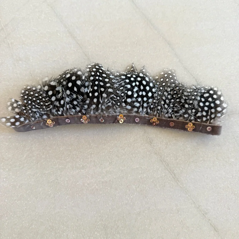 A Tiny Arrow Feather Woodland Crown Headband Girls Boho Hair Accessory Handmade